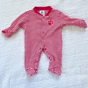 Official Clemson Tigers 0-3 baby footie onesie, worn once